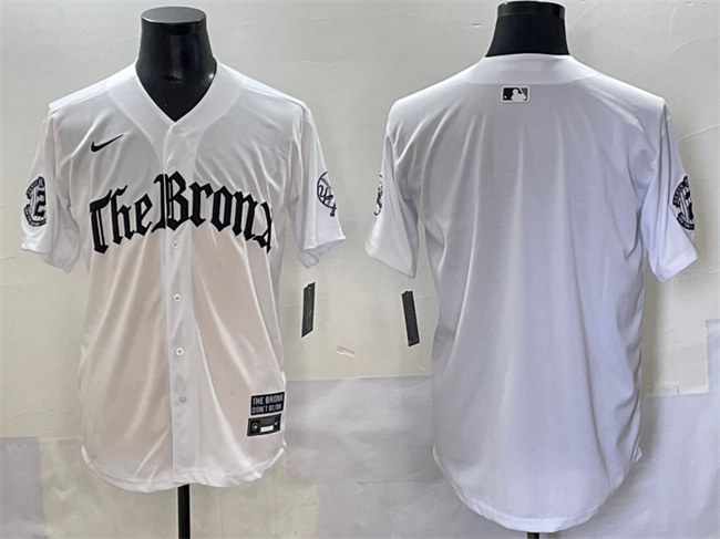Personalized Men’s New York Yankees Blank White ‘Gothic Legacy Edition’ Premier Limited Stitched Baseball Jersey