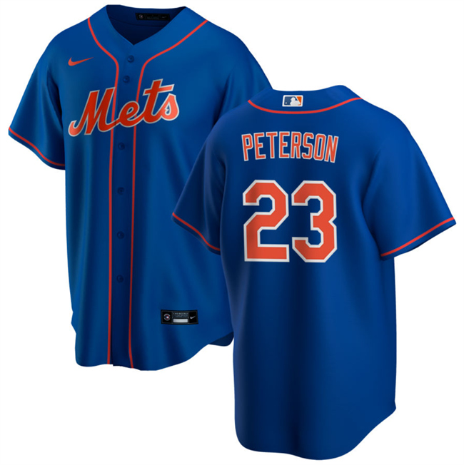 Personalized Men’s New York Mets ##23 David Peterson Royal Cool Base Stitched Baseball Jersey