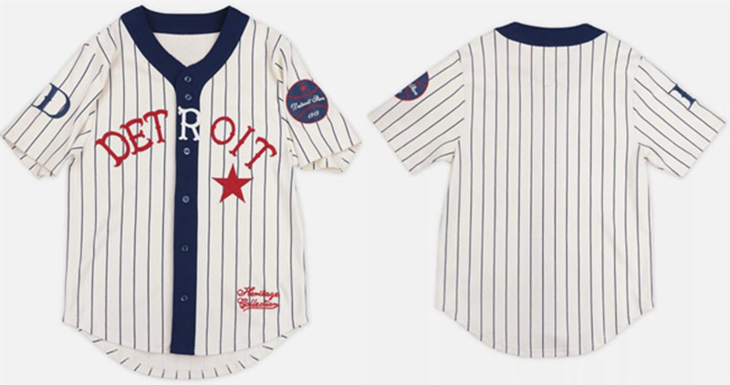 Personalized Men’s Detroit Stars Blank With Patch Stitched Baseball Jersey