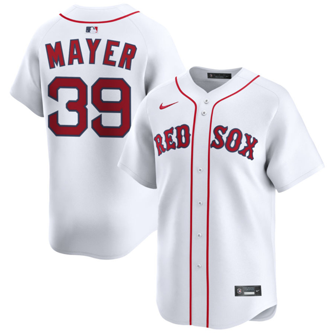 Personalized Men’s Boston Red Sox #39 Marcelo Mayer White 2025 Home Limited Stitched Baseball Jersey