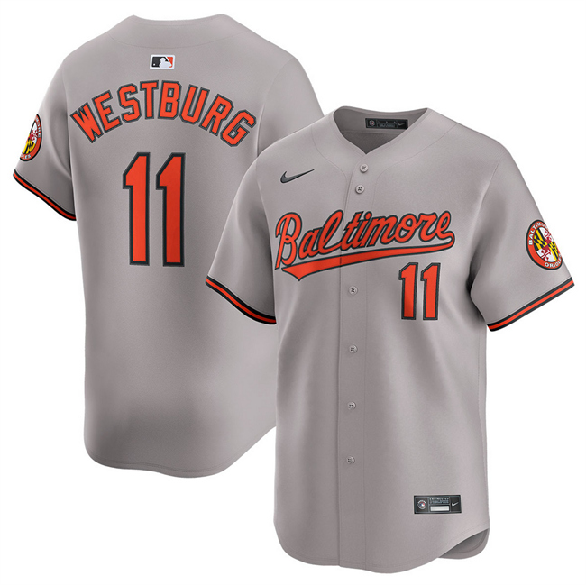 Personalized Men’s Baltimore Orioles #11 Jordan Westburg Grey 2025 Limited Cool Base Stitched Baseball Jersey