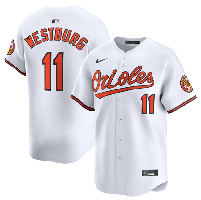 Personalized Men’s Baltimore Orioles #11 Jordan Westburg White 2025 Home Limited Cool Base Stitched Baseball Jersey