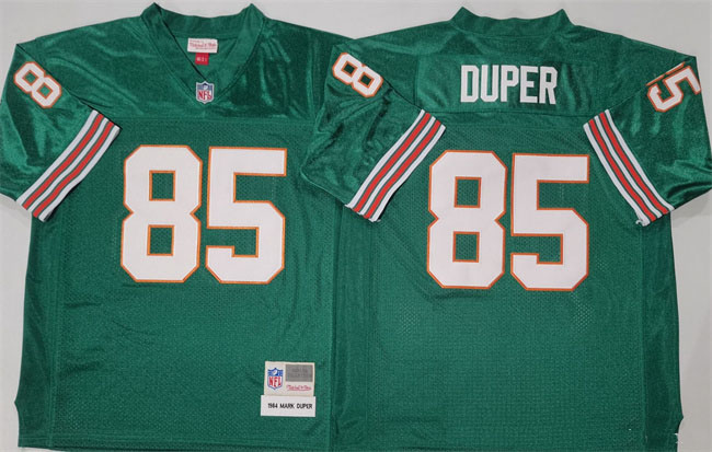 Personalized Men’s Miami Dolphins #85 Mark Duper Aqua Throwback Stitched Football Jersey