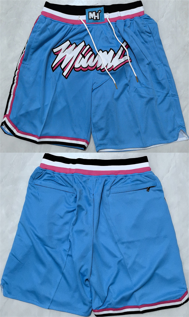 Personalized Men’s Miami Heat Blue Shorts (Run Small)