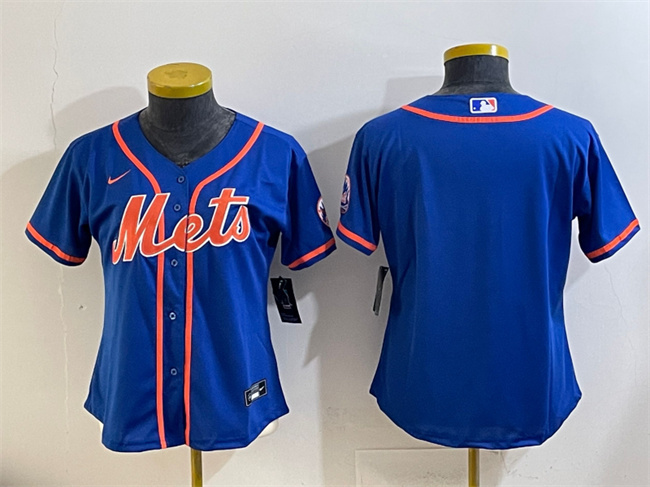 Personalized Women’s New York Mets Blank Royal Cool Base Stitched Baseball Jersey(Run Small)