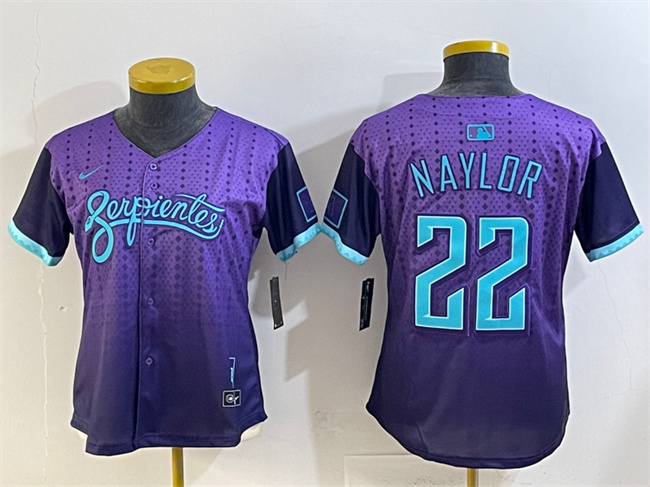 Personalized Women’s Arizona Diamondbacks #22 Josh Naylor Purple 2025 City Connect Limited Stitched Baseball Jersey(Run Small)