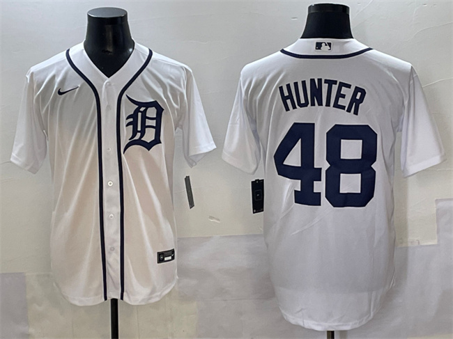 Personalized Men’s Detroit Tigers #48 Brant Hurter White Cool Base Stitched Baseball Jersey
