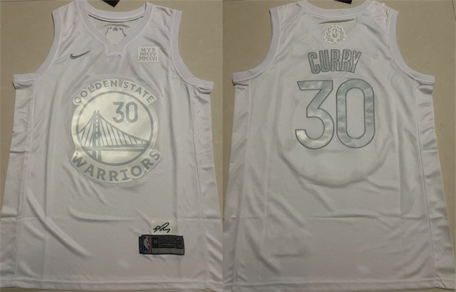 Personalized Men’s Golden State Warriors #30 Stephen Curry White Stitched Basketball Jersey