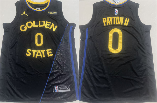 Personalized Men’s Golden State Warriors #0 Gary Payton II Black 2024 25 Statement Edition Stitched Basketball Jersey