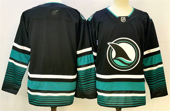Personalized Men’s San Jose Sharks Blank Black 2024-25 Alternate Stitched Hockey Jersey