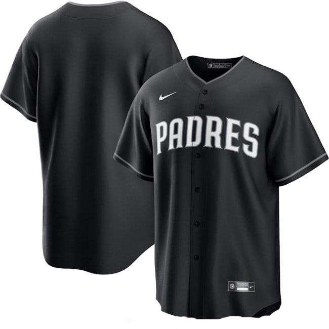 Personalized Men’s San Diego Padres Blank Black Lights Out Limited Stitched Baseball Jersey