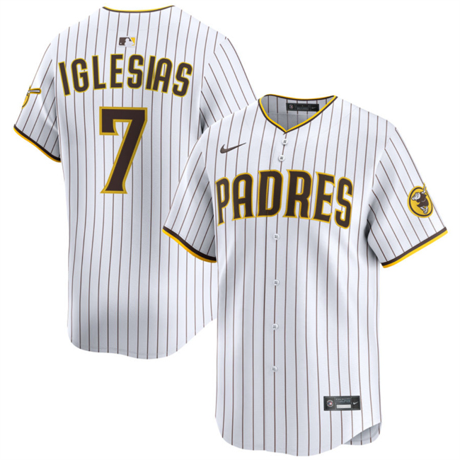 Personalized Men’s San Diego Padres #7 Jose Iglesias White 2024 Home Limited Stitched Baseball Jersey