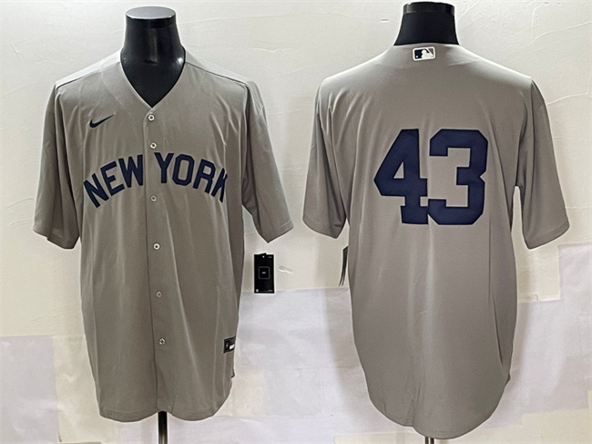 Personalized Men’s New York Yankees #43 Jonathan Loaisiga Grey Cool Base Stitched Baseball Jersey