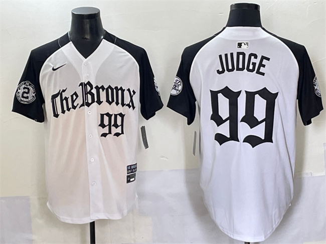 Personalized Men’s New York Yankees #99 Aaron Judge White Black ‘Gothic Legacy Edition’ Premier Limited Stitched Baseball Jersey