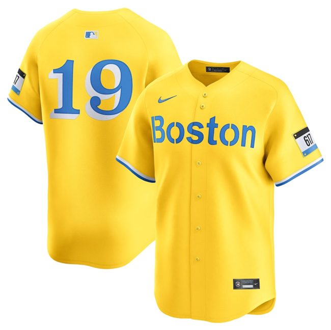 Personalized Men’s Boston Red Sox #19 Roman Anthony Gold City Connect Stitched Baseball Jersey