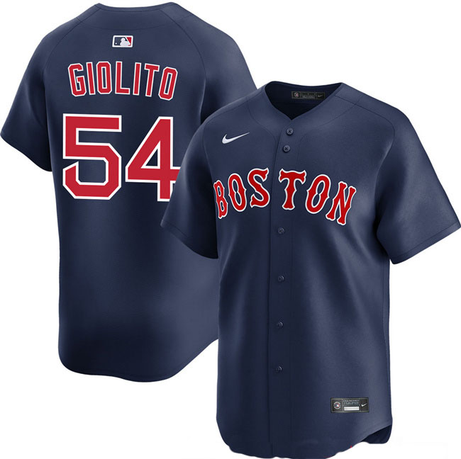Personalized Men’s Boston Red Sox #54 Lucas Giolito Navy Alternate Limited Stitched Baseball Jersey
