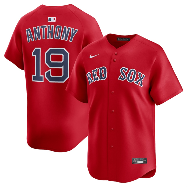 Personalized Men’s Boston Red Sox #19 Roman Anthony Red 2024 Alternate Limited Stitched Baseball Jersey