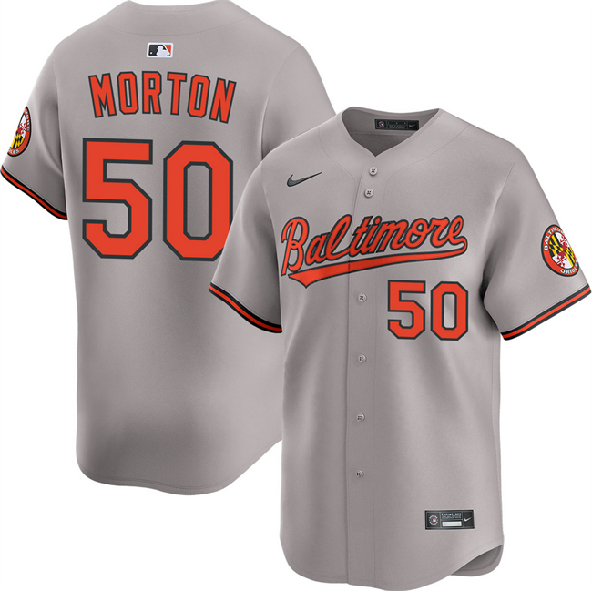 Personalized Men’s Baltimore Orioles #50 Charlie Morton Grey 2025 Limited Stitched Baseball Jersey