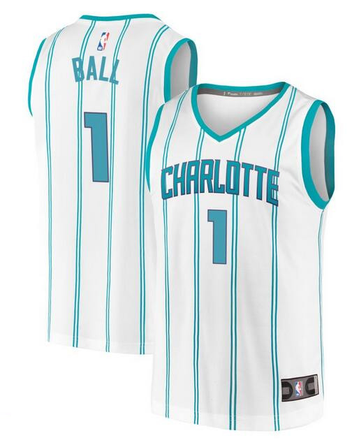 Personalized Men’s Charlotte Hornets #1 LaMelo Ball White Association Edition Stitched Basketball Jersey
