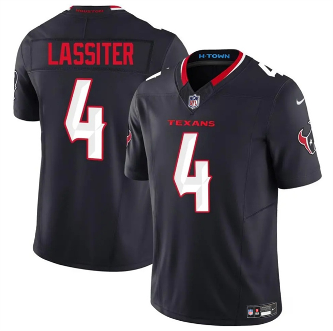 Personalized Men’s Houston Texans #4 Kamari Lassiter Navy 2025 F.U.S.E. Limited Stitched Football Jersey