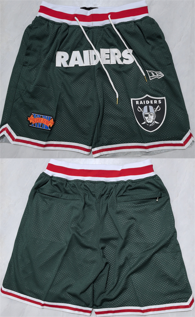 Personalized Men’s Las Vegas Raiders Black Shorts (Run Small)