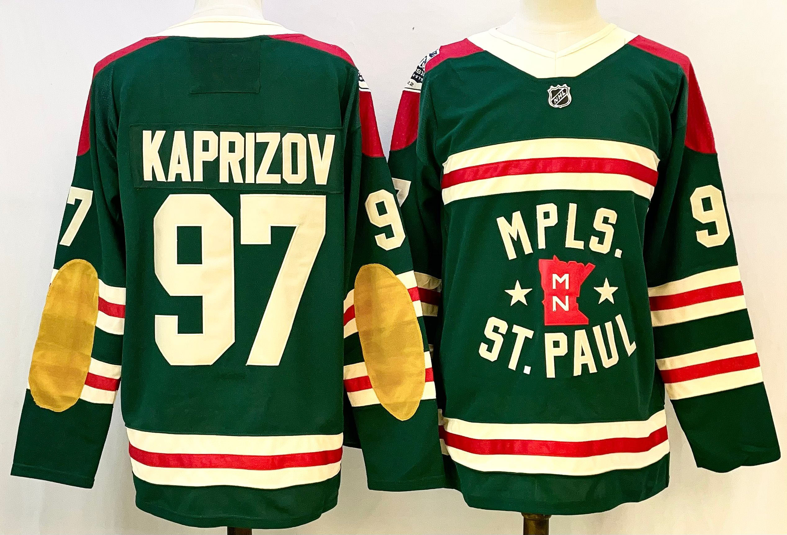 Personalized Men’s Minnesota Wild #97 Kirill Kaprizov Green 2024-25 Stitched Hockey Jersey