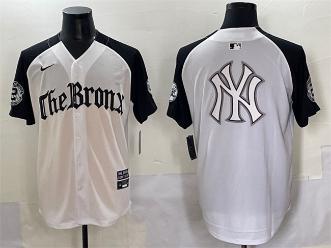 Personalized Men’s New York Yankees Team Big Logo White Black ‘Gothic Legacy Edition’ Premier Limited Stitched Baseball Jersey