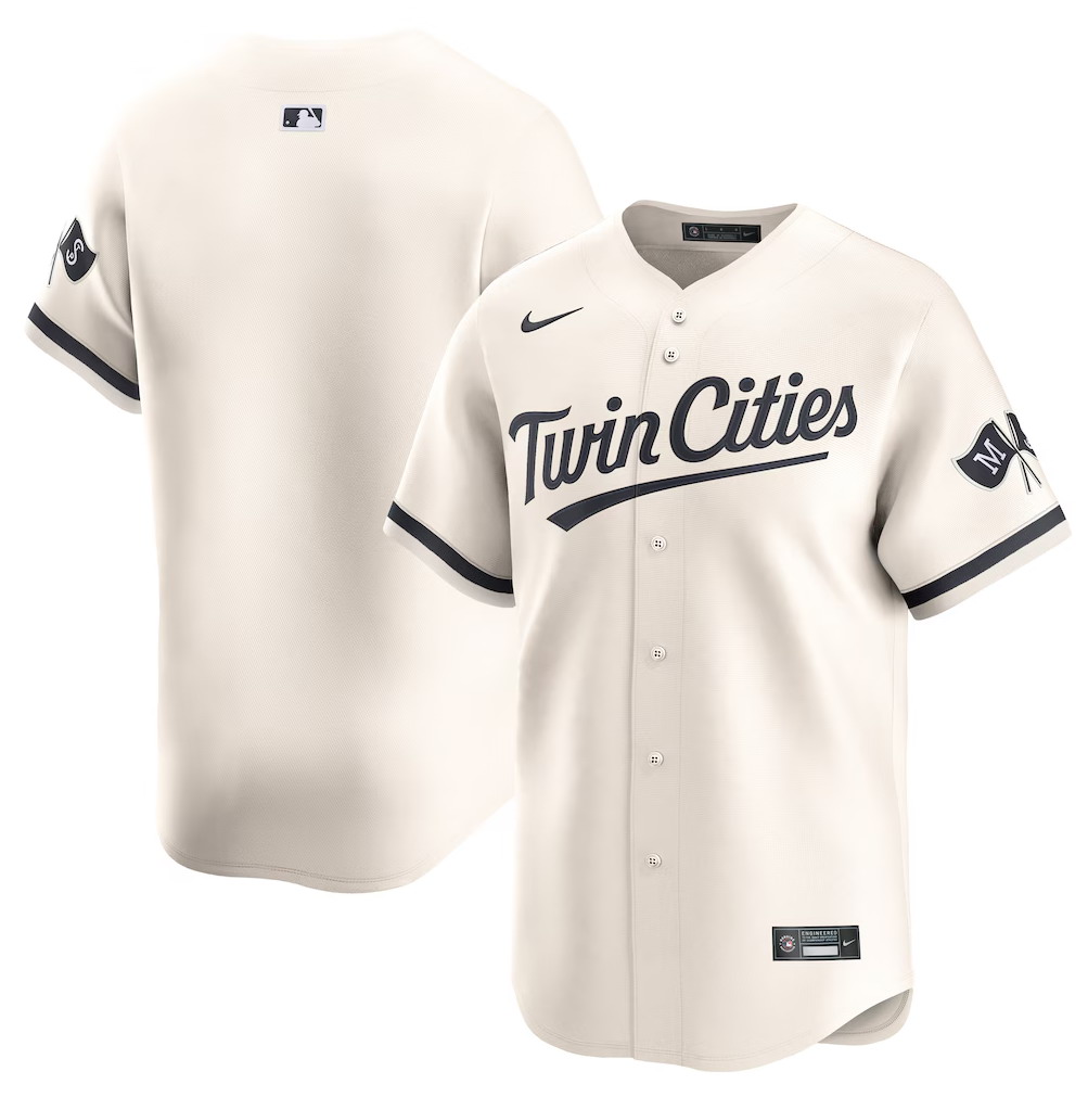 Personalized Men’s Minnesota Twins Cream Alternate Limited Jersey