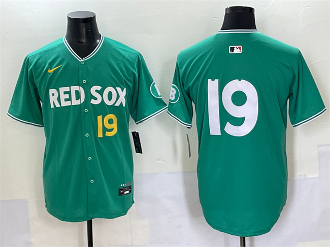 Personalized Men’s Boston Red Sox #19 Roman Anthony Green 2025 City Connect Limited Stitched Baseball Jersey