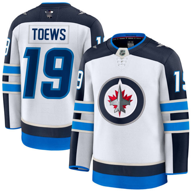Personalized Men’s Winnipeg Jets #19 Jonathan Toews White 2024-25 Away Stitched Hockey Jersey