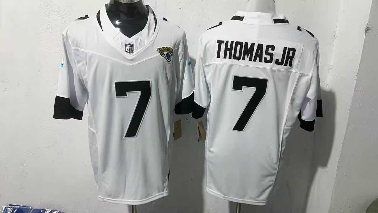 Personalized Men’s Jacksonville Jaguars #7 Brian Thomas Jr White 2025 F.U.S.E. Limited Stitched Football Jersey