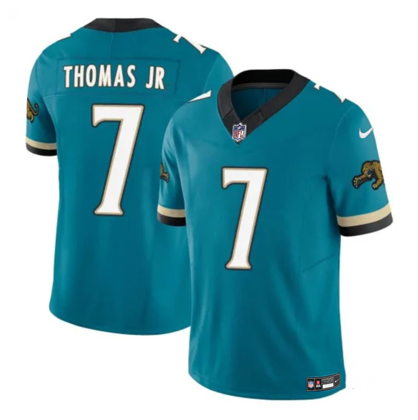 Personalized Men’s Jacksonville Jaguars #7 Brian Thomas Jr Teal 2025 F.U.S.E. Prowler Throwback Limited Stitched Football Jersey