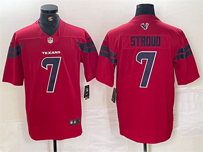 Personalized Men’s Houston Texans #7 C.J. Stroud Red Untouchable Stitched Football Jersey