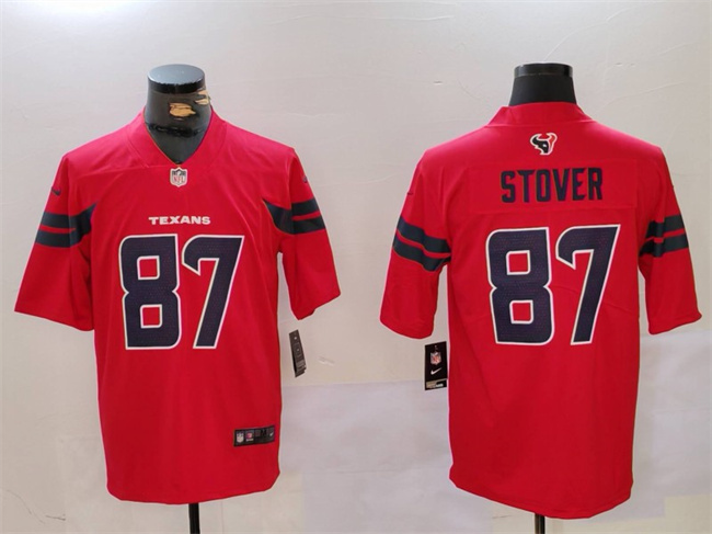 Personalized Men’s Houston Texans #87 Cade Stover Red Untouchable Stitched Football Jersey