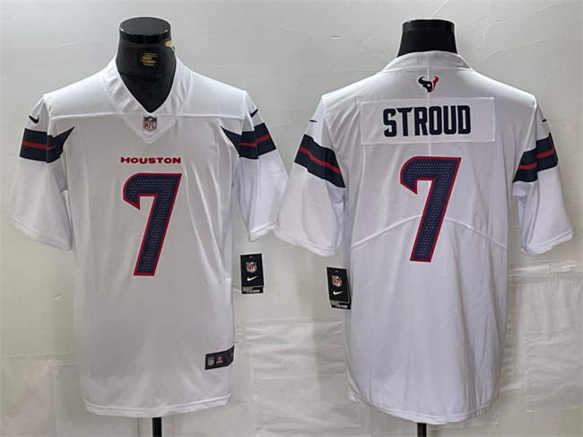Personalized Men’s Houston Texans #7 C.J. Stroud White Untouchable Stitched Football Jersey