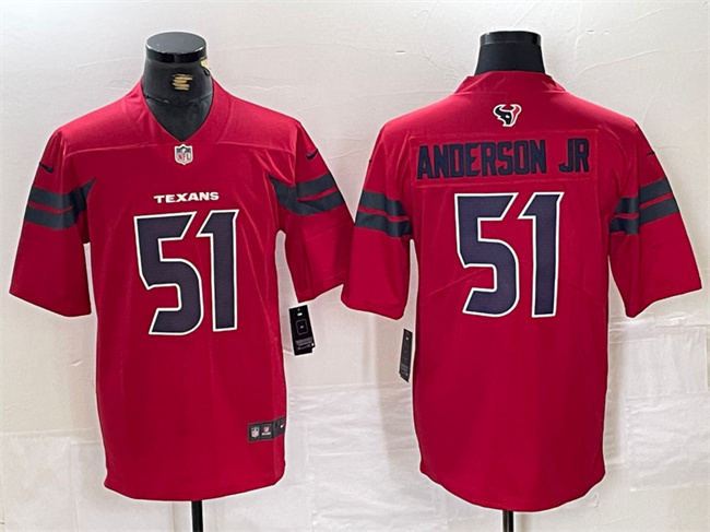 Personalized Men’s Houston Texans #51 Will Anderson Jr. Red Untouchable Stitched Football Jersey