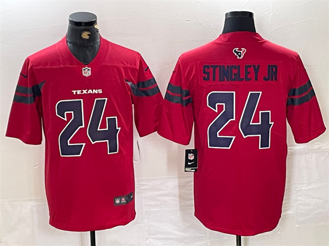 Personalized Men’s Houston Texans #24 Derek Stingley Jr. Red Untouchable Stitched Football Jersey