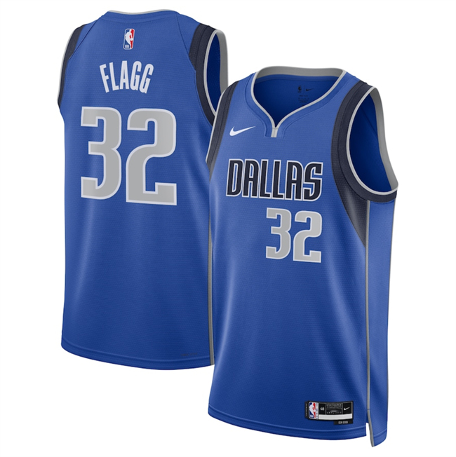 Personalized Men’s Dallas Mavericks #32 Cooper Flagg Blue 2025 Draft Icon Edition Stitched Basketball Jersey