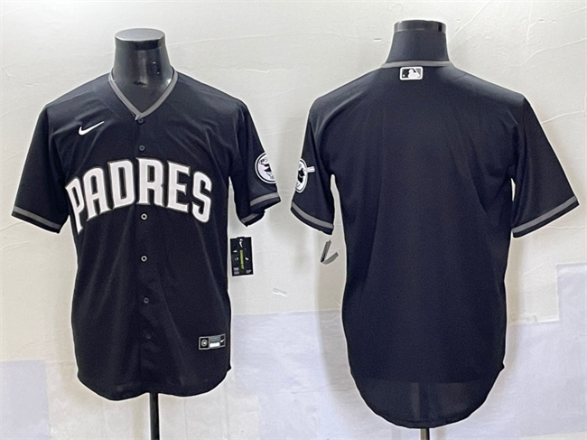 Personalized Men’s San Diego Padres Blank Black Stitched Baseball Jersey