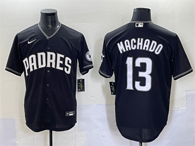 Personalized Men’s San Diego Padres #13 Manny Machado Black Stitched Baseball Jersey