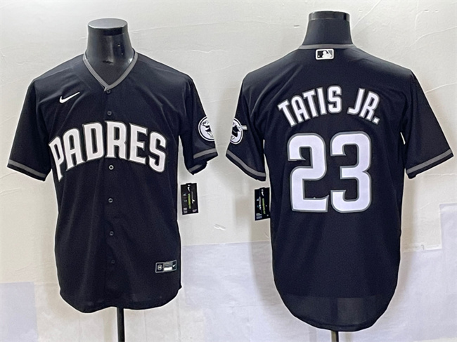 Personalized Men’s San Diego Padres #23 Fernando Tatis Jr. Black Stitched Baseball Jerseys