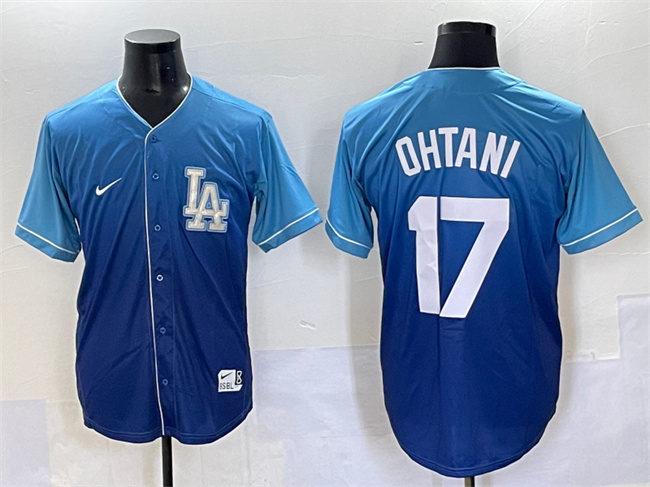 Personalized Men’s Los Angeles Dodgers #17 Shohei Ohtani Blue Stitched Baseball Jersey