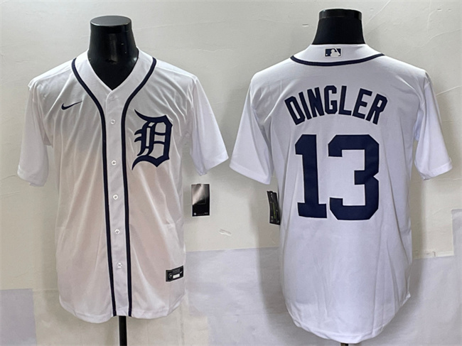 Personalized Men’s Detroit Tigers #13 Dillon Dingler Cool Base Stitched Baseball Jersey