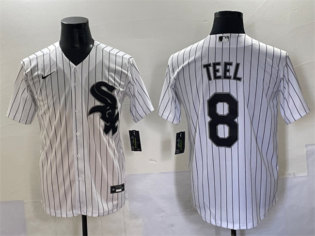 Personalized Men’s Chicago White Sox #8 Kyle Teel White Cool Base Stitched Baseball Jersey