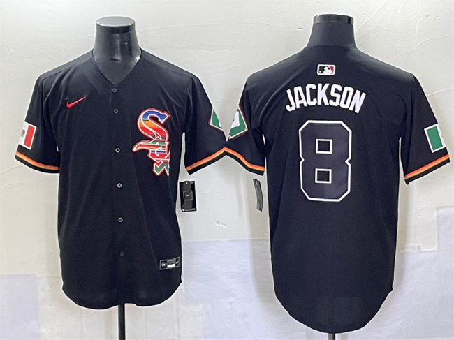 Personalized Men’s Chicago White Sox #8 Bo Jackson Black Mexico Limited Stitched Baseball Jersey