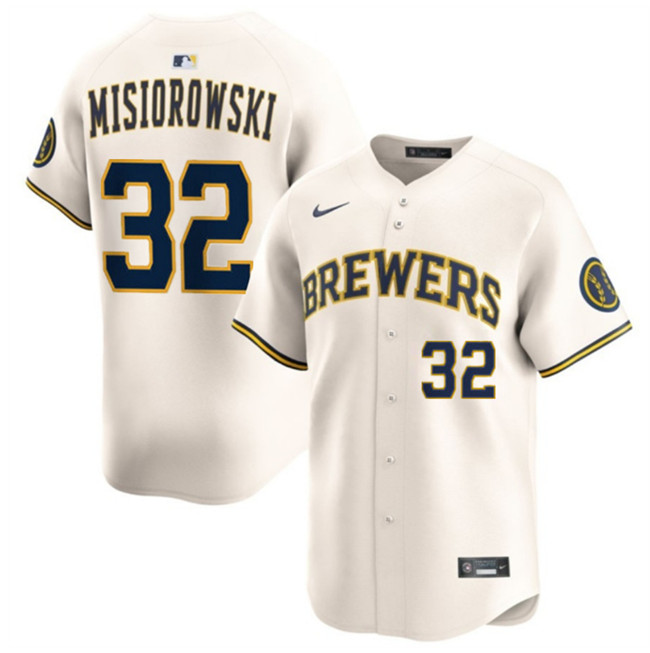 Personalized Men’s Milwaukee Brewers #32 Jacob Misiorowski Cream 2025 Limited Stitched Baseball Jersey