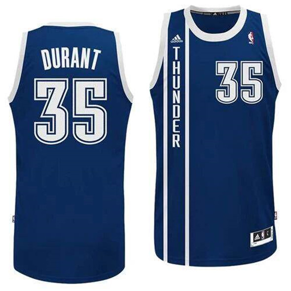 Personalized Men’s Oklahoma City Thunder #35 Kevin Durant Navy Swingman Stitched Basketball Jersey