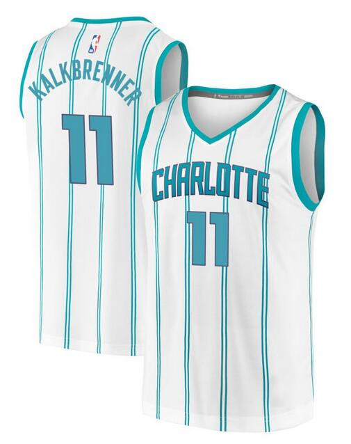 Personalized Men’s Charlotte Hornets #11 Ryan Kalkbrenner White 2025 Draft Association Edition Stitched Basketball Jersey