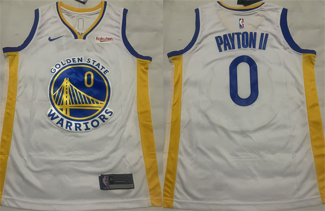 Personalized Men’s Golden State Warriors #0 Gary Payton II White Association Edition Stitched Basketball Jersey