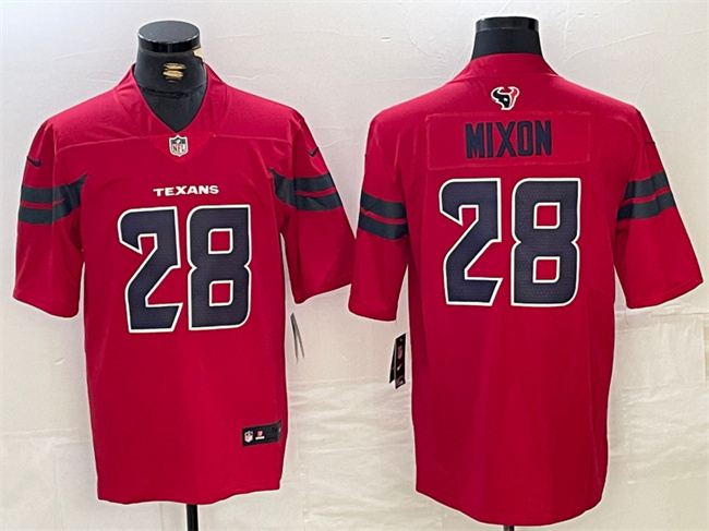 Personalized Men’s Houston Texans #28 Joe Mixon Red Untouchable Stitched Football Jersey